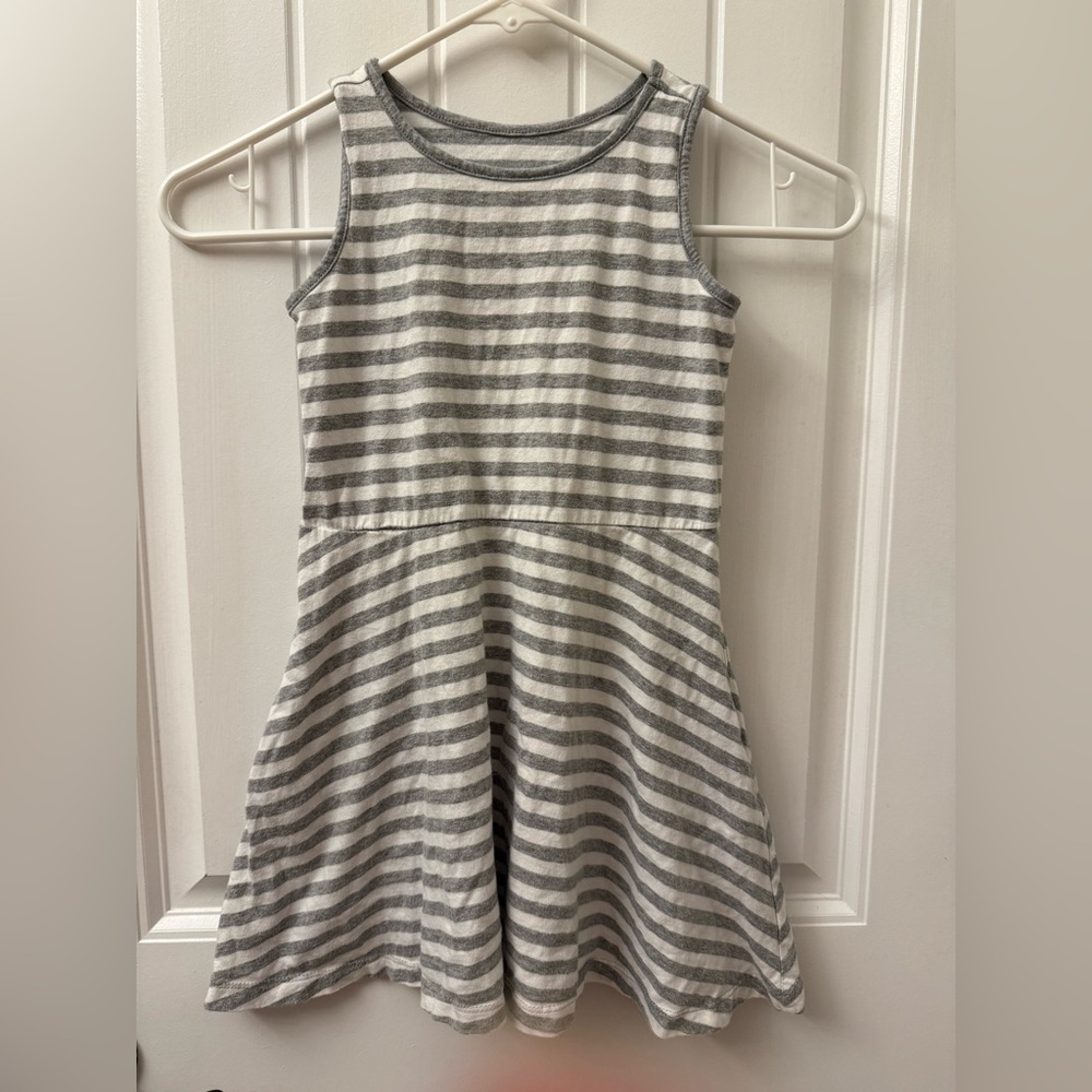 Striped Gray Kids Dress